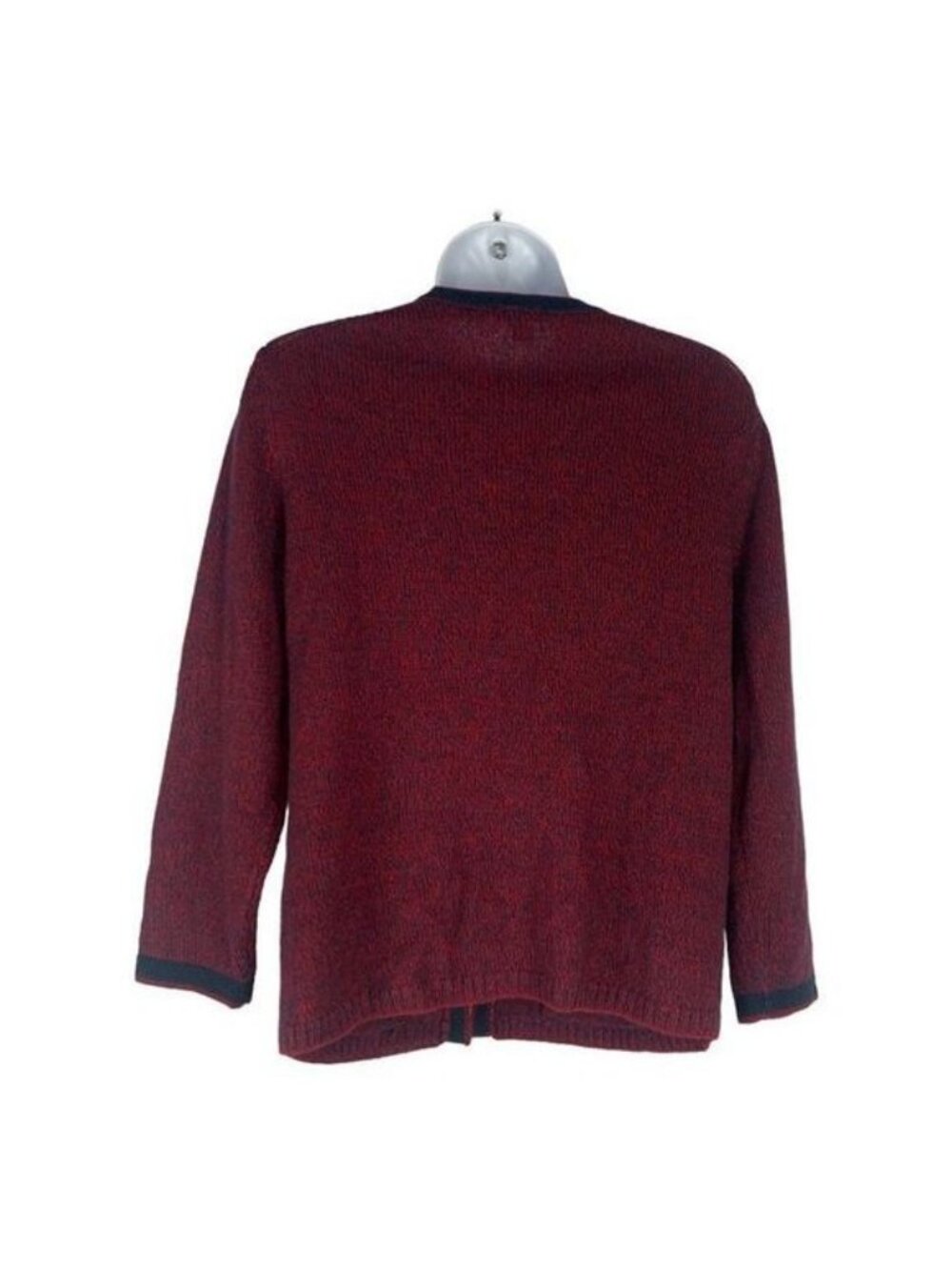 Ann Taylor Red & Navy Open Front Cardigan With Pockets Womens Size Small - Picture 7 of 11